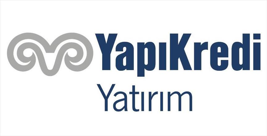 Mavi ve gri tonlardaki tasarımıyla Yapı Kredi Yatırım logosu, bankanın yatırım hizmetlerindeki kurumsal kimliğini temsil ediyor.