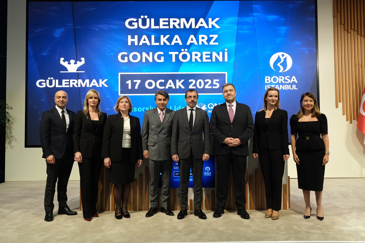 Gülermak Ağır Sanayi İnşaat ve Taahhüt (GLRMK) Borsa İstanbul gong töreni, halk arz.