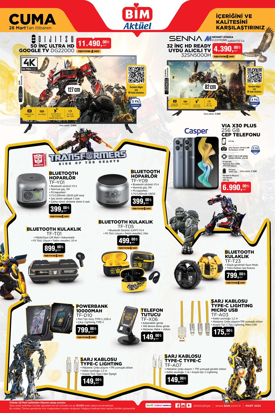 BİM 28 Mart Aktüel Katalog Elektronik Cihazlar