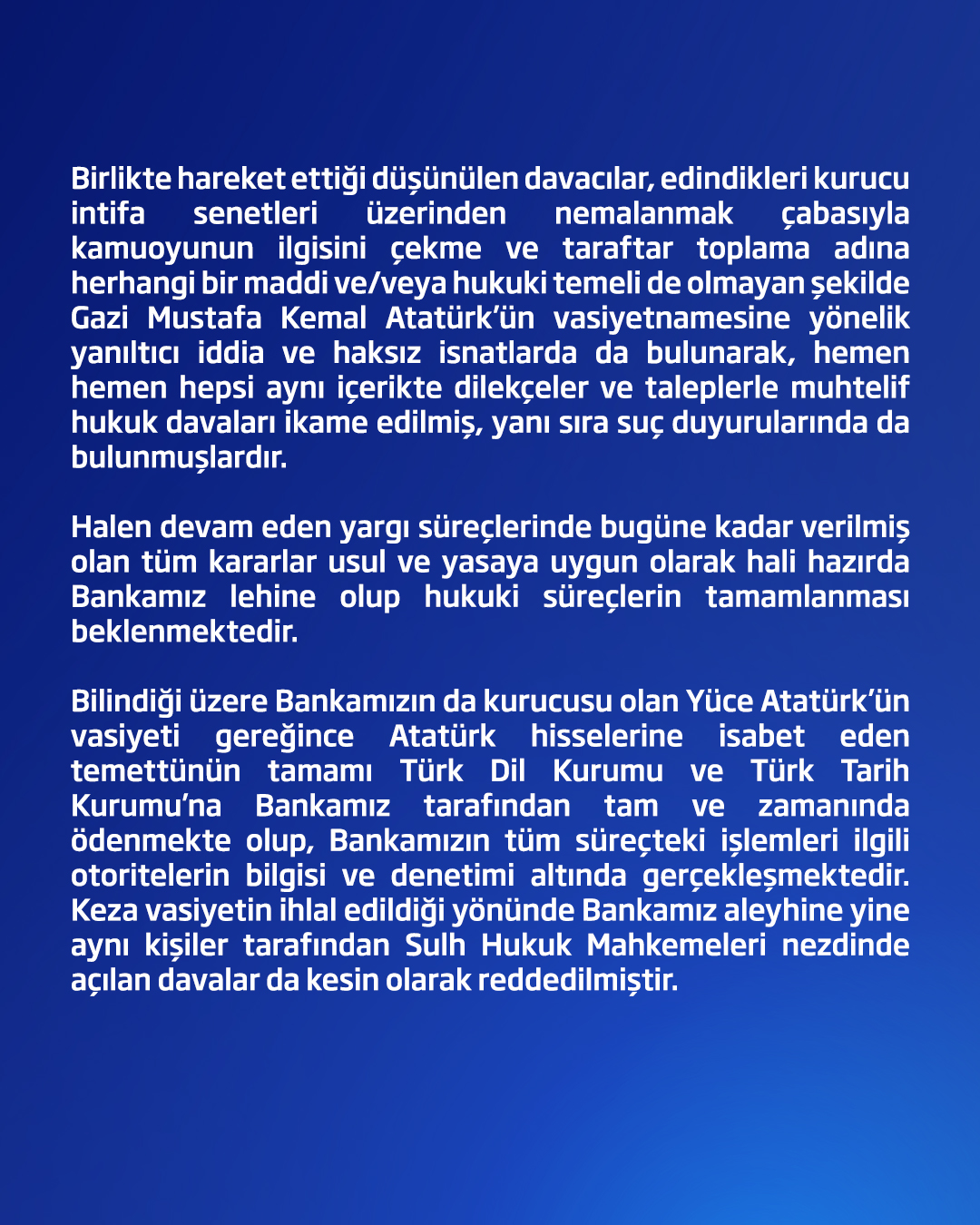 iş bankası kayyum açıklama