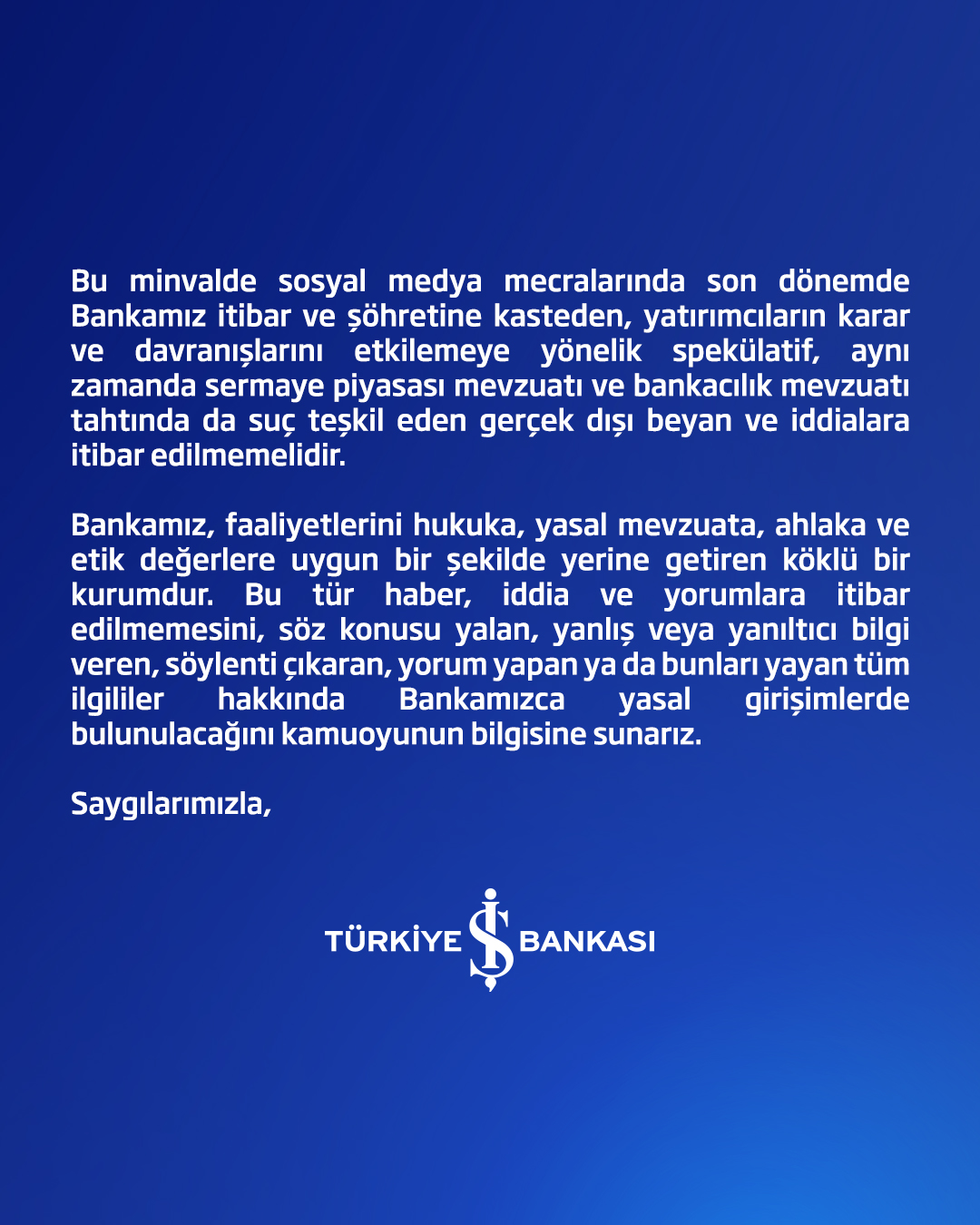 iş bankası kayyum açıklama