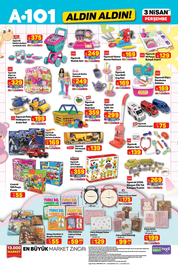 A101 oyuncak barbie puzzle set