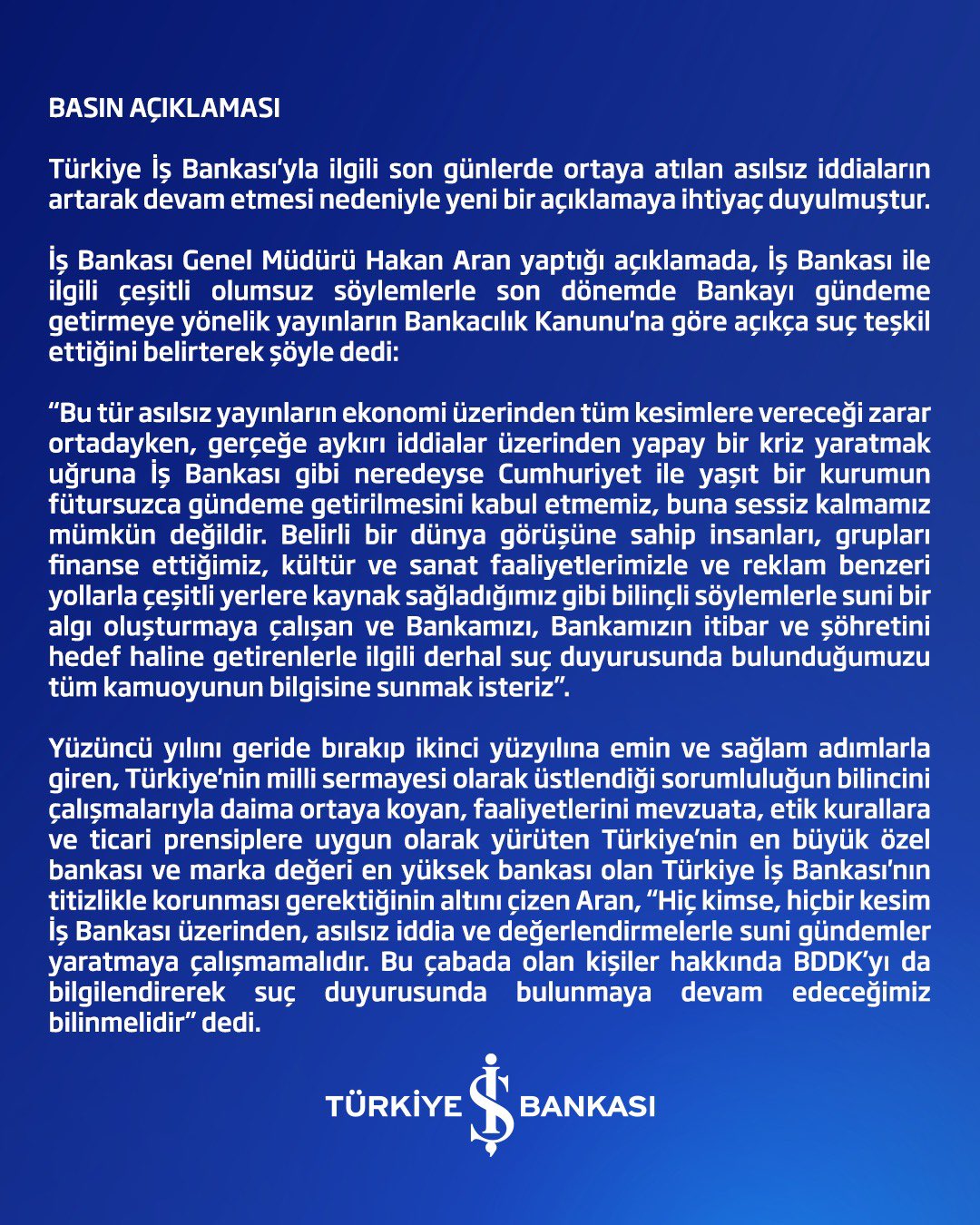 iş bankası acıklama