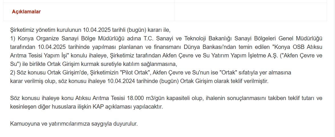 akfis hisse kap açıklama