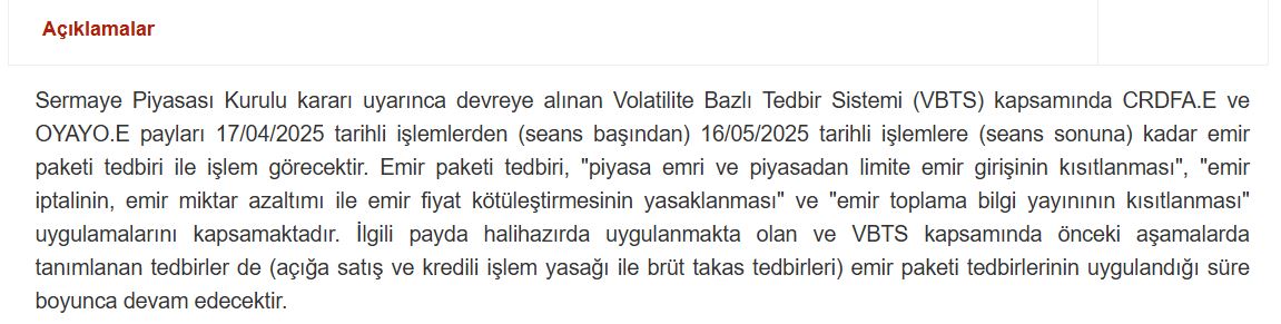 tedbir açıklama