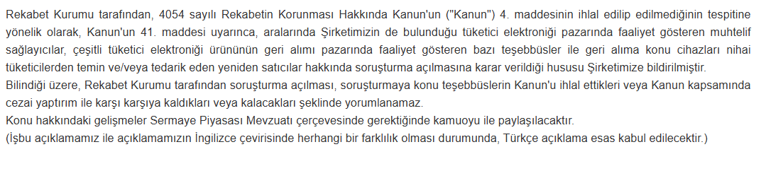 teknosa hisse