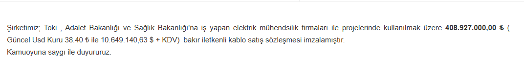 alves kablo ihale