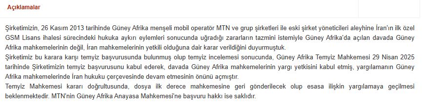tcell irancell davası MTN