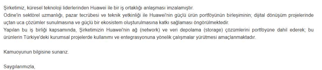 odine hisse odine teknoloji