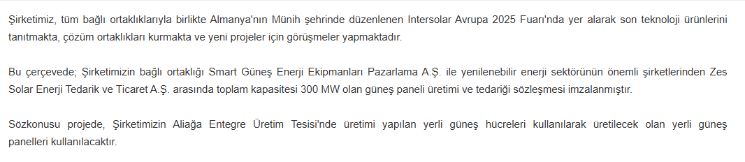 smrtg hisse smart güneş teknolojileri