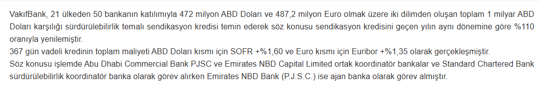 vakıfbank kap açıklaması vakıfbank hisse