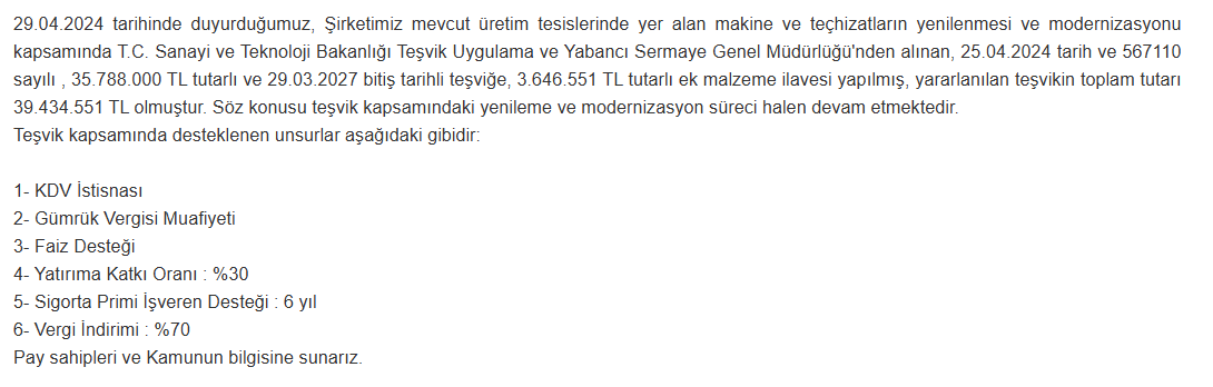 marshall kap açıklaması mrshl hisse