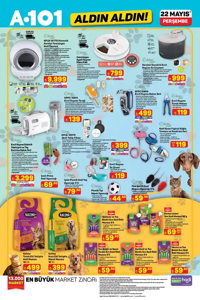 22 mayıs a101 katalog evcil hayvan ürünleri