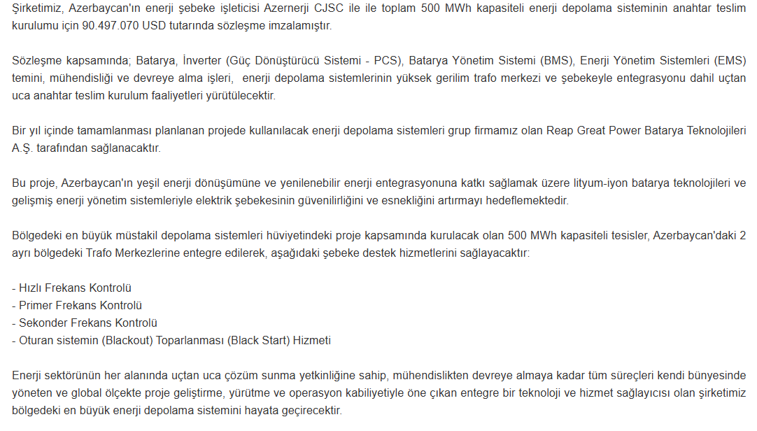 yeo teknoloji kap açıklaması yeotk hisse