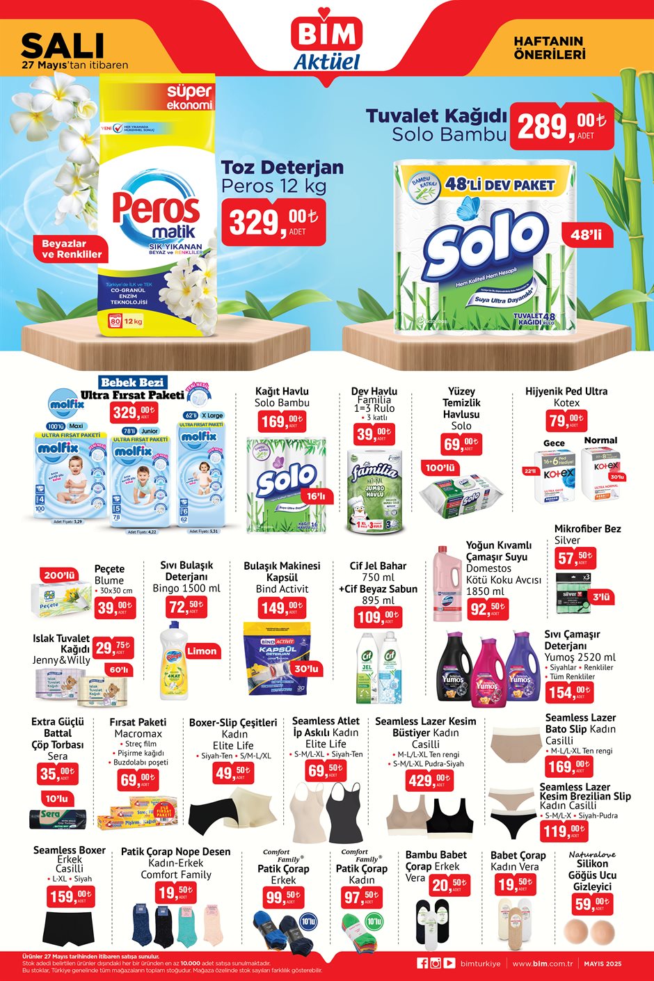 Bim aktüel katalog 27 Mayıs temizlik ürünleri