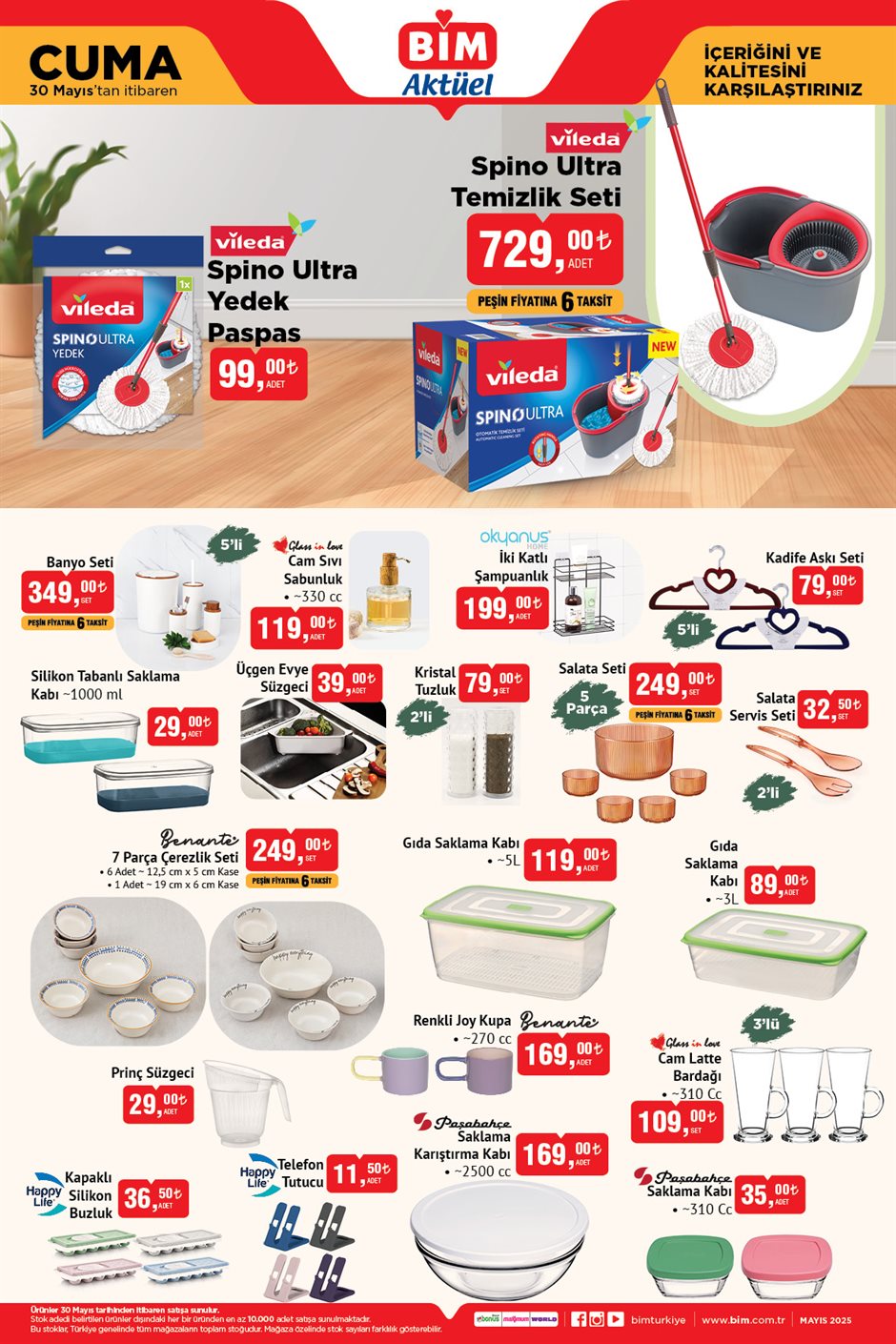 Bim aktüel katalog 30 Mayıs mutfak temizlik