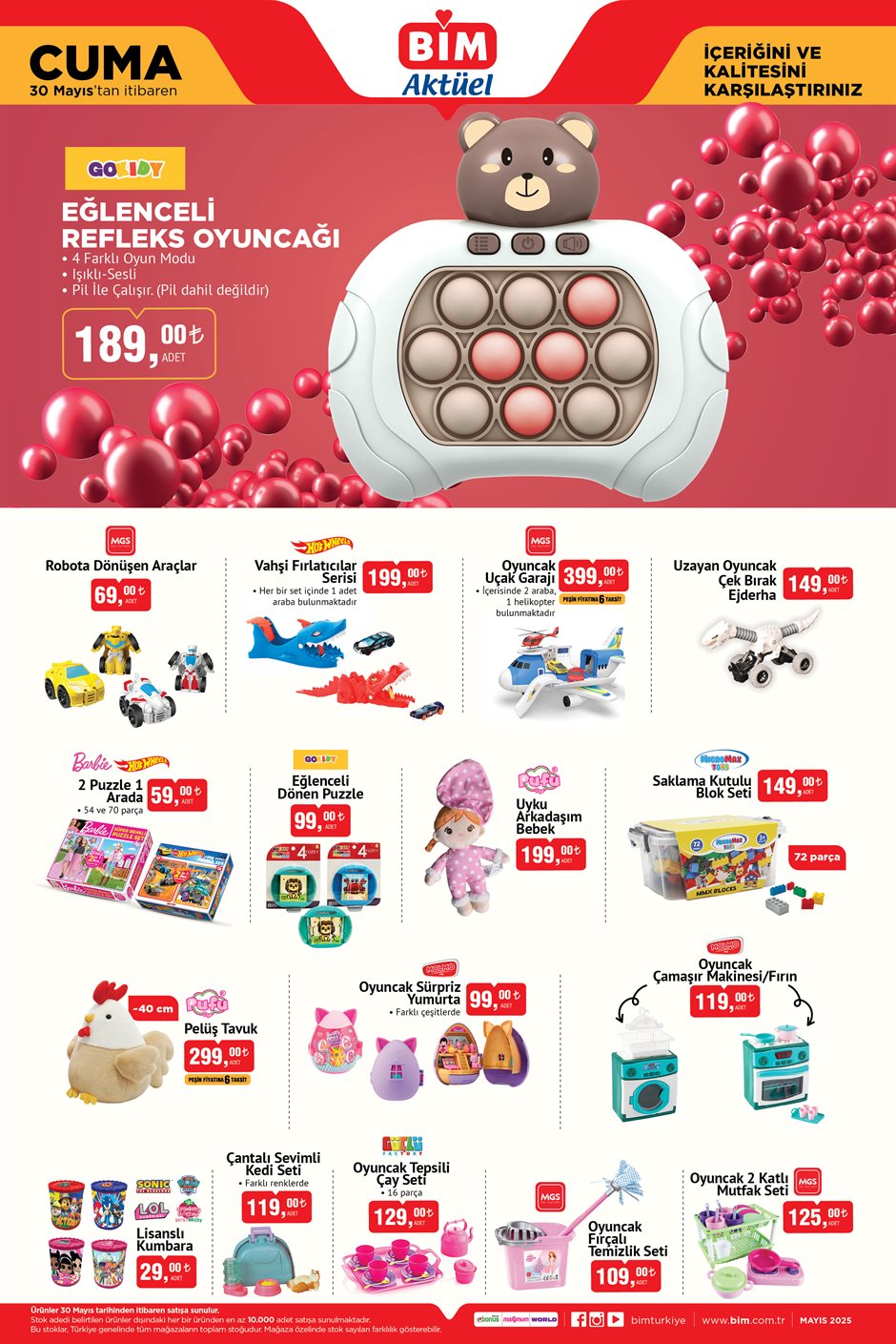 Bim aktüel katalog 30 Mayıs oyuncaklar