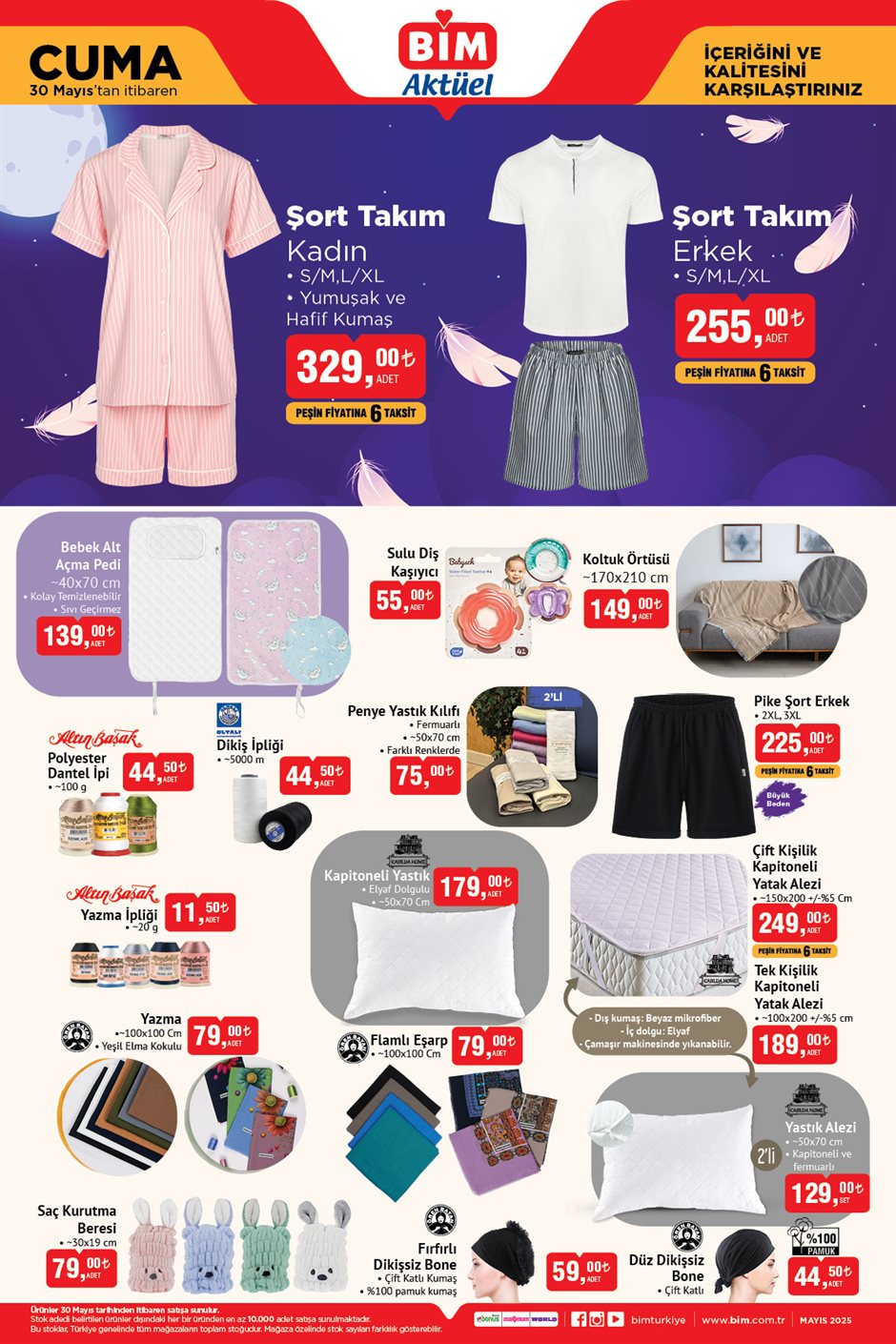 Bim aktüel katalog 30 Mayıs ev tekstili