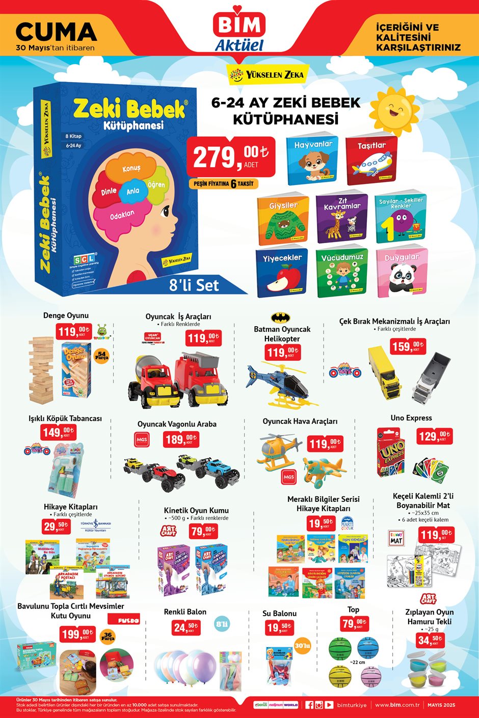 Bim aktüel katalog 30 Mayıs oyuncak kitap seti