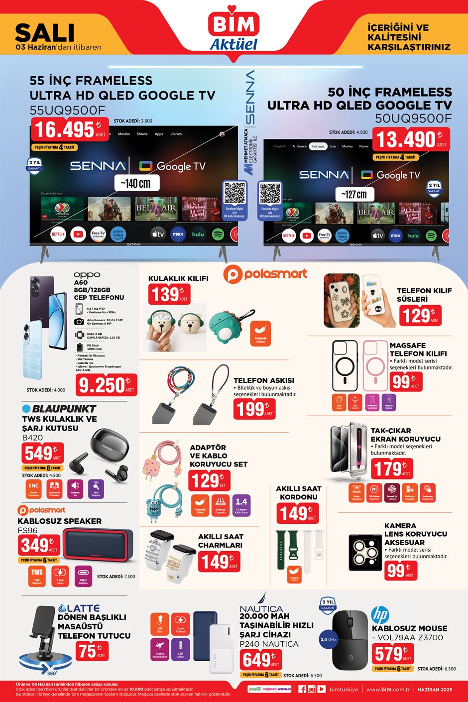 bim aktüel katalog televizyon ve teknoloji ürünleri 3 haziran 2025
