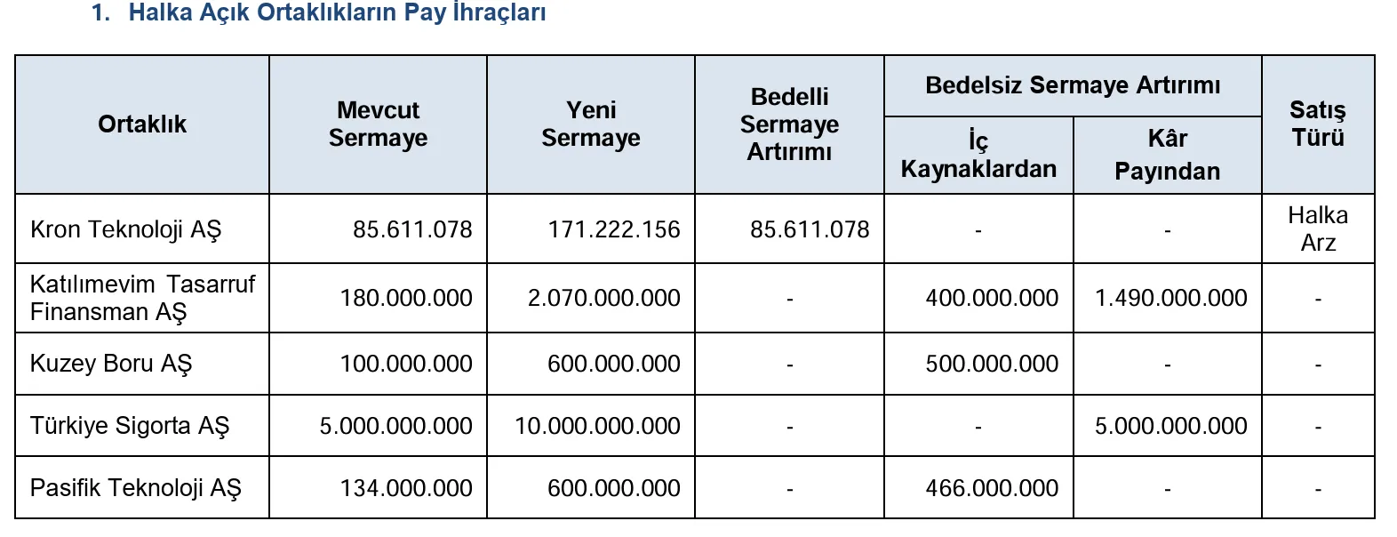spk sermaye artırımı onayları