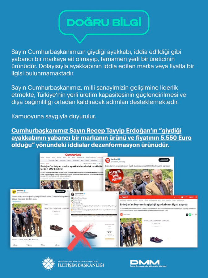 recep tayyip erdoğan ayakkabı DMM yalanlama