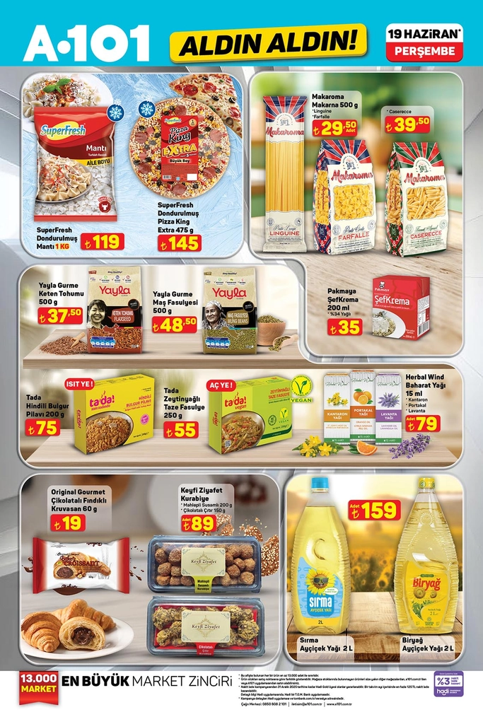 A101 aktüel katalog bakliyat ürünleri