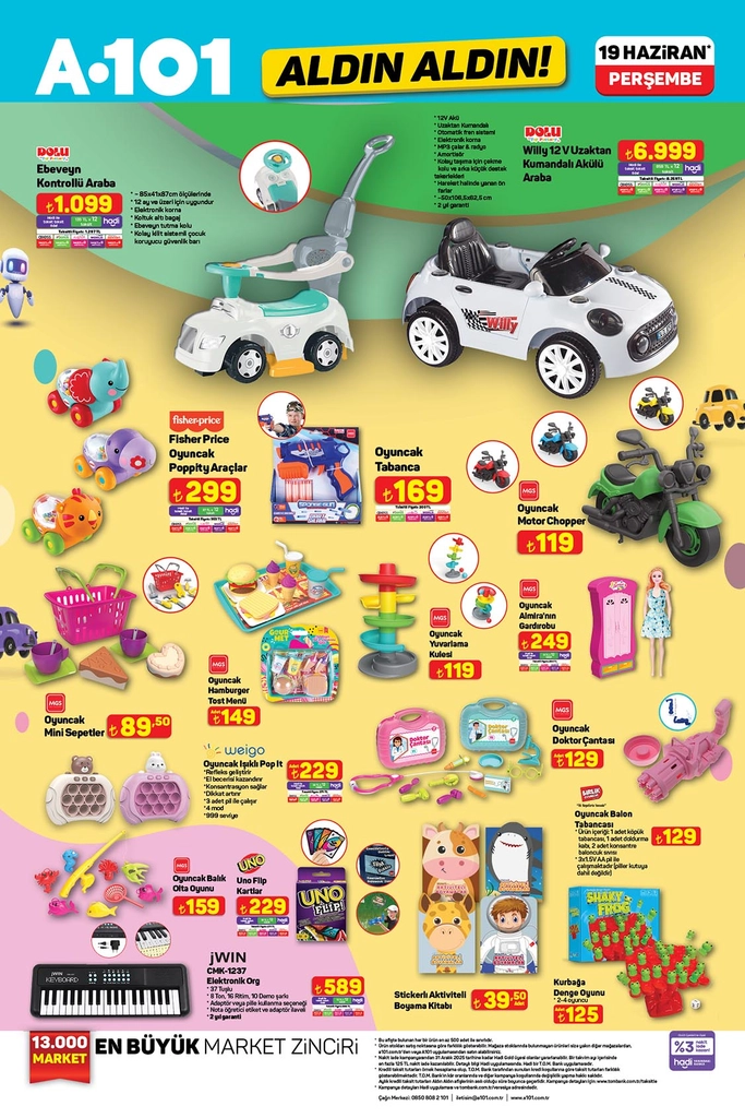 A101 aktüel katalog oyuncak ürünleri