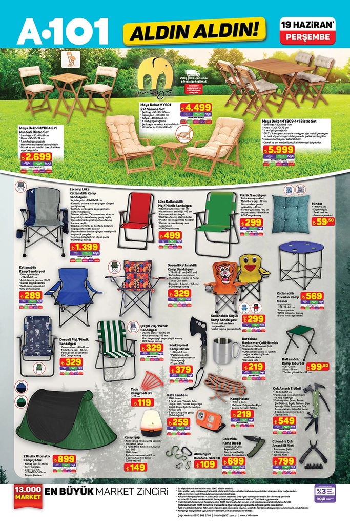 A101 aktüel katalog kamp ürünleri