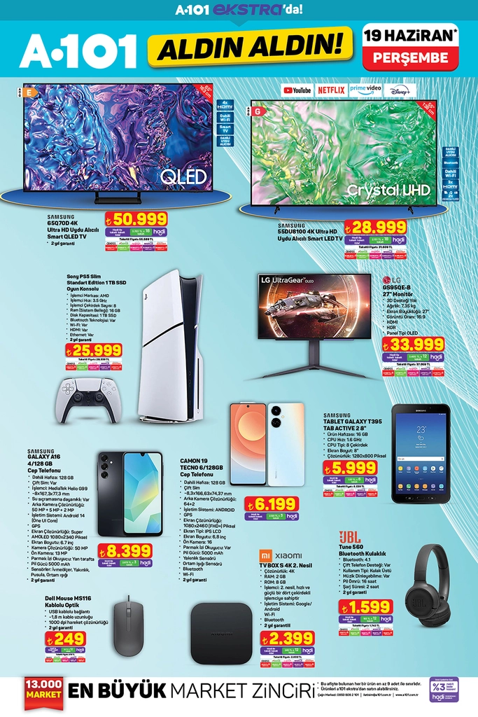 A101 aktüel katalog teknoloji ürünleri