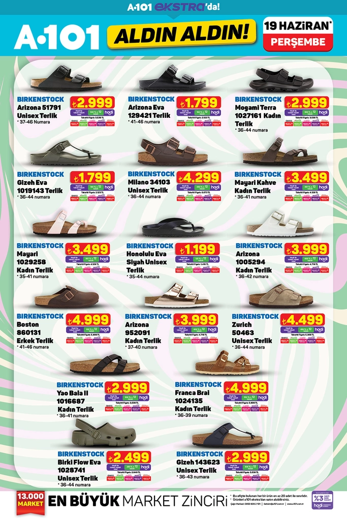A101 aktüel katalog terlik ürünleri