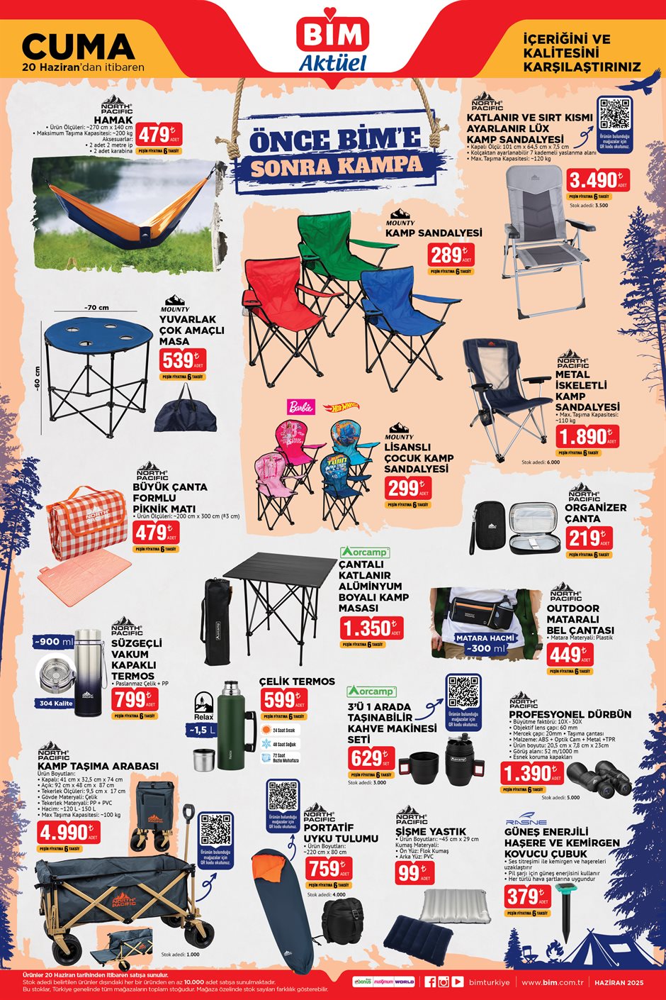 BİM aktüel katalog sandalye ve masa ürünleri