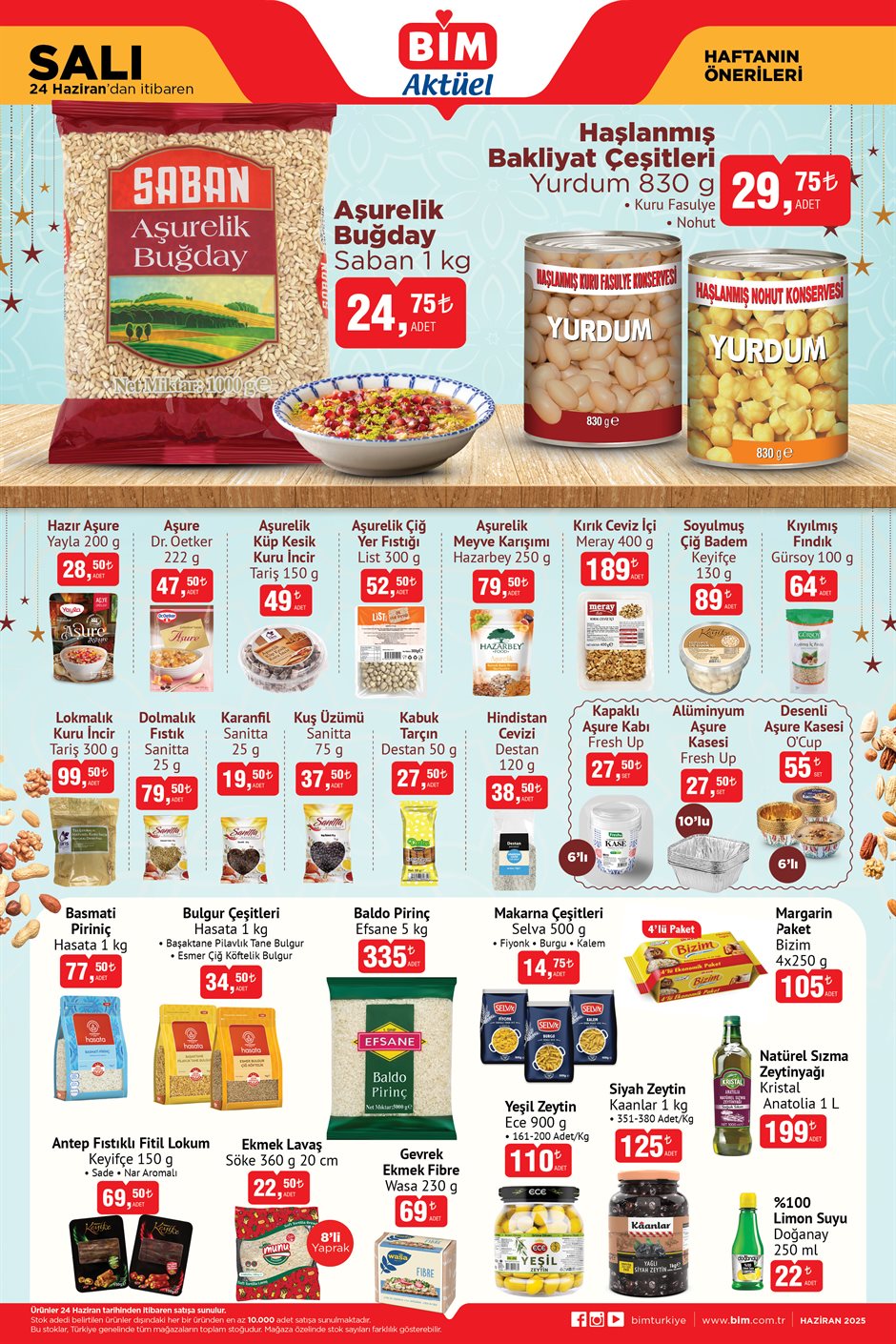 BİM aktüel katalog temel gıda ürünleri