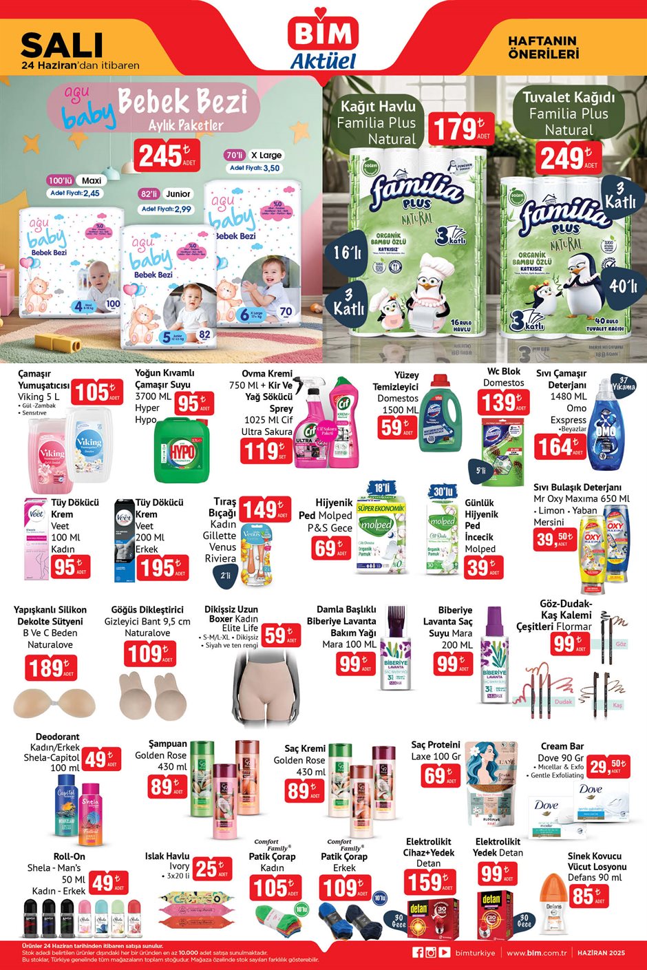 BİM aktüel katalog bebek ürünleri