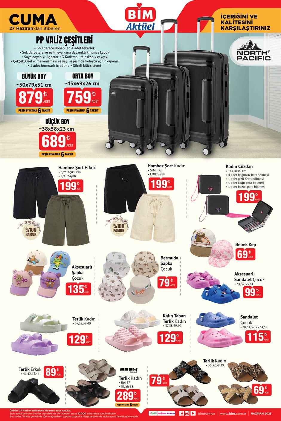 BİM aktüel katalog tekstil ve seyahat ürünleri