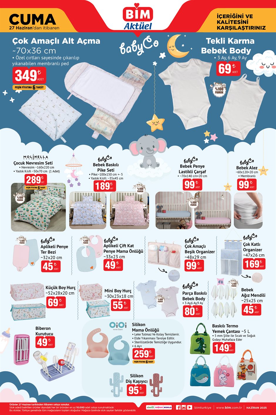 BİM aktüel katalog bebek bakım ürünleri