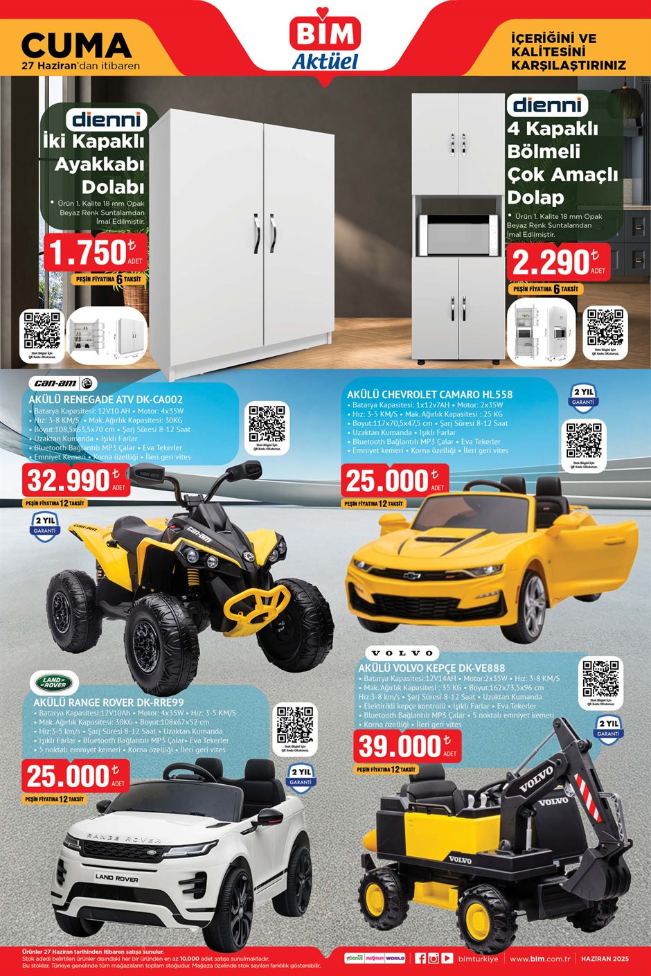 BİM aktüel katalog mobilya ve oyuncak araçlar
