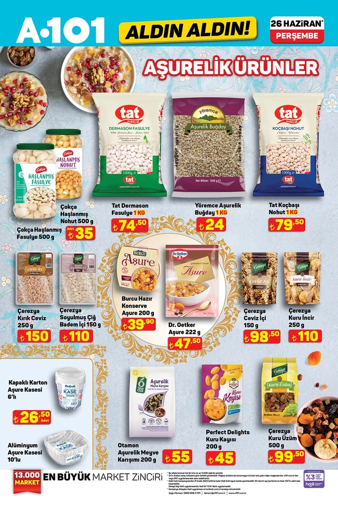 A101 aktüel katalog aşurelik ürünleri