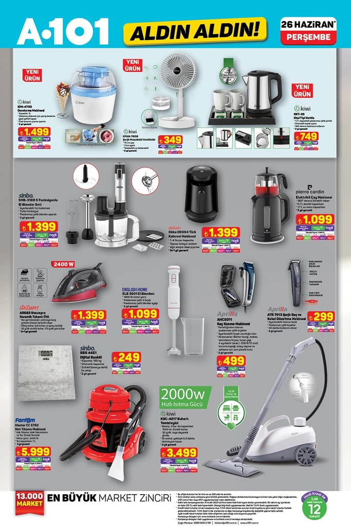 A101 aktüel katalog ev aletleri ve temizlik ürünleri