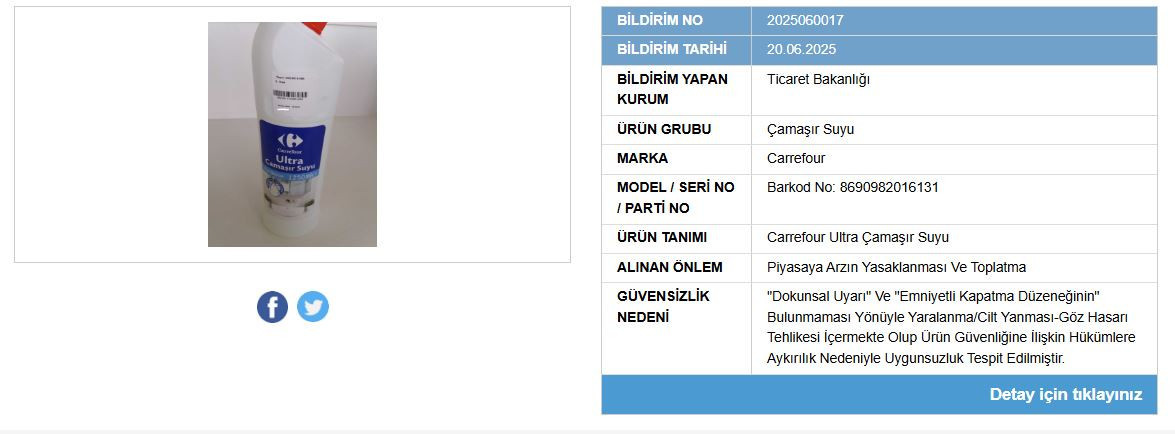 carrefour çamasır suyu