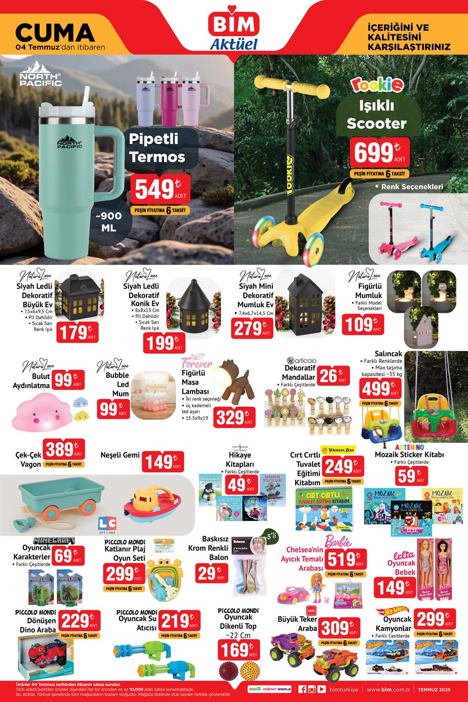 bim aktüel katalog oyuncak ve dekoratif ürünler 4 temmuz 2025