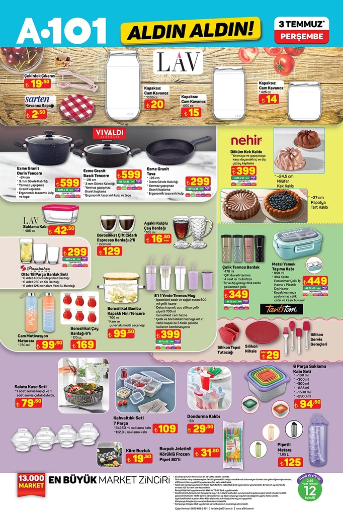 📸 A101 aktüel katalog mutfak ve saklama ürünleri 3 Temmuz 2025