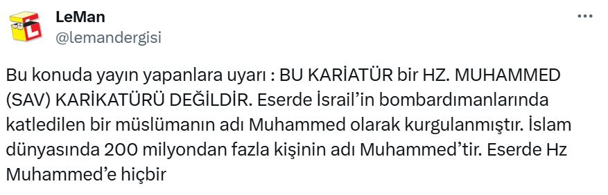 leman hz.muhammed karikatür açıklama