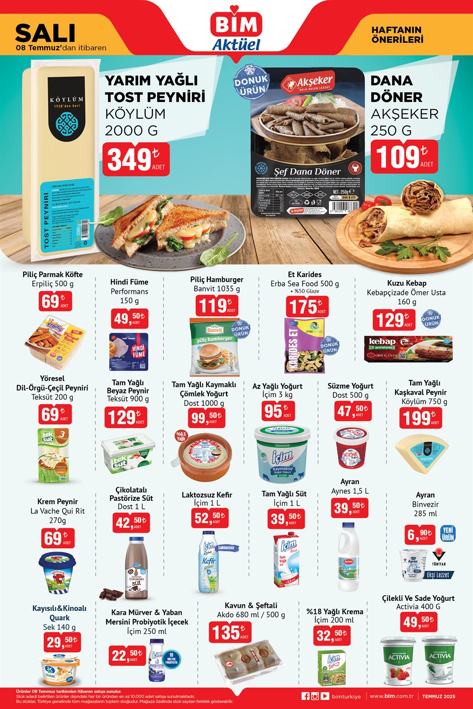 bim aktüel katalog süt ve kahvaltılık ürünleri 8 temmuz 2025