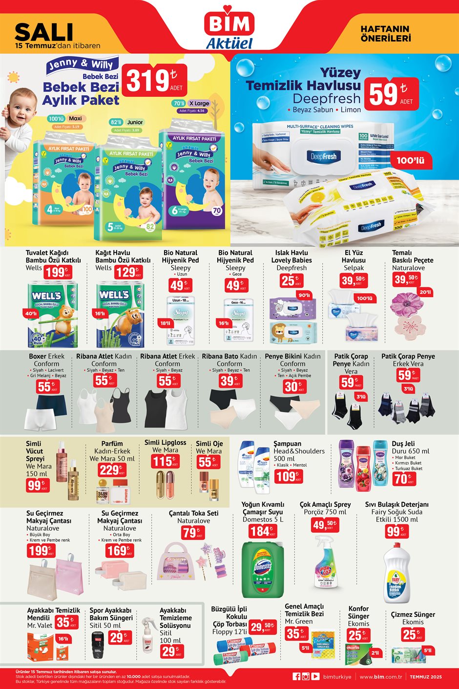 bim aktüel katalog temizlik ve kişisel bakım 15 temmuz 2025