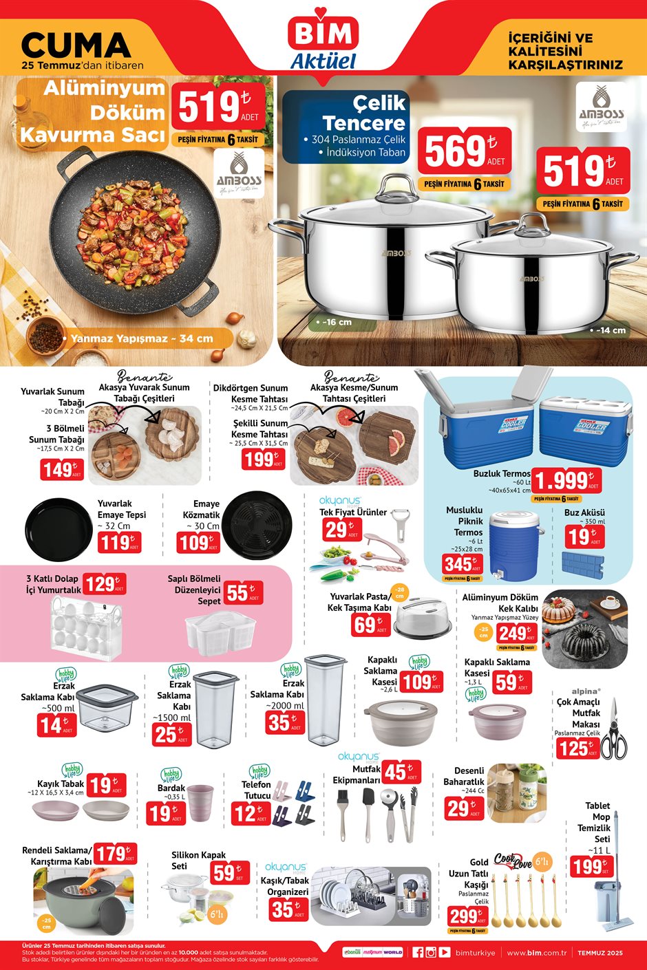 bim aktüel katalog mutfak ev ürünleri 25 temmuz 2025