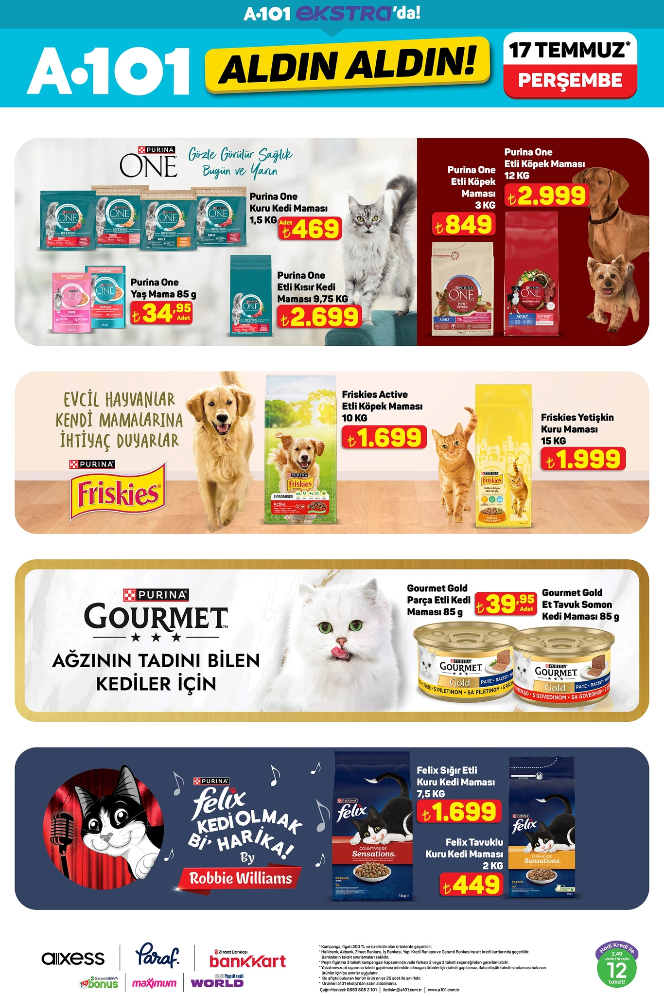 A101 aktüel katalog evcil hayvan mamaları 17 Temmuz 2025