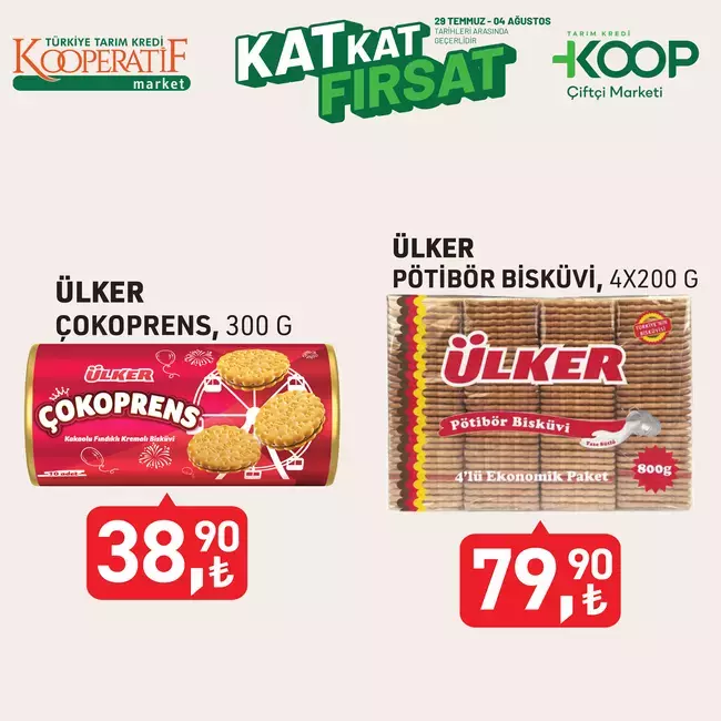 Ülker bisküvi çeşitlerinde ekonomik fırsatlar.