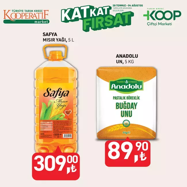 Un ve sıvı yağda avantajlı fiyat fırsatı.