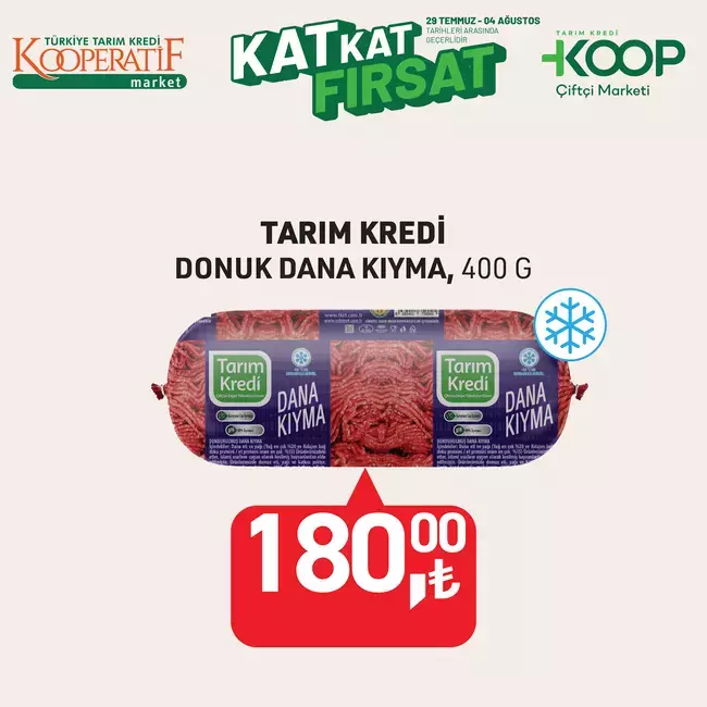 Donuk dana kıyma ürünü indirimli fiyatla satışta.